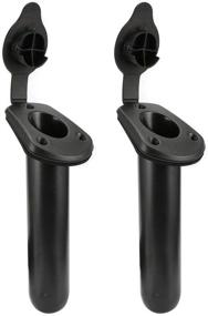 img 1 attached to ♀️ 2-Pack Flush Mount Kayak Deck Plastic Rod Holders with Cap Cover – Essential Fishing Tackle Accessory Tool