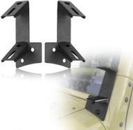 🚙 auxmart dual a-pillar mounting brackets: perfect fit for led light bar work lights on 2007-2017 jeep wrangler jk/jku 2dr 4dr (1 pair, black) logo