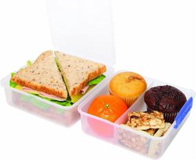 img 3 attached to Sistema Lunch Cube Compact Food Storage Container - 5.9 Cup Capacity, Varies in Color, Ideal for Meal Prep, BPA Free & Reusable