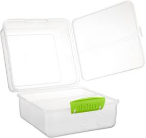 img 2 attached to Sistema Lunch Cube Compact Food Storage Container - 5.9 Cup Capacity, Varies in Color, Ideal for Meal Prep, BPA Free & Reusable