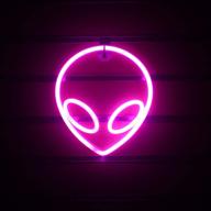 wanxing alien neon light pink led signs: illuminate your home, kids room, bar, and celebrations with this warm and decorative alien lamp - battery or usb operated - ideal for parties, christmas, and weddings логотип