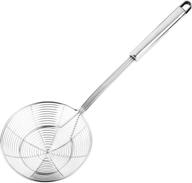 hiware 5.4 inch solid stainless steel spider strainer skimmer ladle - perfect for cooking, frying, and pasta straining - premium kitchen utensils wire strainer spoon logo