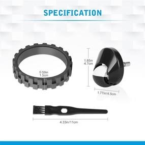 img 2 attached to 🔧 LANMU Replacement Tires for IRobot Roomba 500-900 Series Vacuum, 2 Pack Front Caster Wheel Assembly - High-Quality Compatible Wheels +