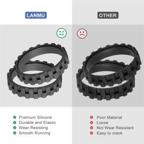 img 3 attached to 🔧 LANMU Replacement Tires for IRobot Roomba 500-900 Series Vacuum, 2 Pack Front Caster Wheel Assembly - High-Quality Compatible Wheels +