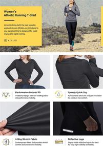 img 1 attached to 👚 ATHLIO Women's UPF 50+ Long Sleeve Workout Shirts: Stay Protected with UV Sun Protection & Dry Fit Technology