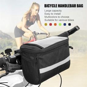 img 3 attached to 🚴 Lixada Bike Handlebar Bag with Ample Capacity, Reflective Side Net Pocket, Large Basket for Bicycle Accessories