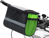 🚴 lixada bike handlebar bag with ample capacity, reflective side net pocket, large basket for bicycle accessories logo