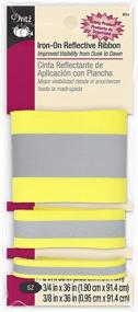 img 4 attached to Dritz Iron Reflective Ribbon in Vibrant Yellow - Enhance Visibility and Safety