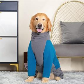 img 1 attached to 🐶 Winter Warm Coats for Large Medium Dogs: 4-Legs Fleece, High Collar, Full Body Snowsuit - Windproof & Comfortable Dog Sweater for Cold Weather