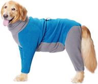 🐶 winter warm coats for large medium dogs: 4-legs fleece, high collar, full body snowsuit - windproof & comfortable dog sweater for cold weather логотип