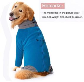 img 3 attached to 🐶 Winter Warm Coats for Large Medium Dogs: 4-Legs Fleece, High Collar, Full Body Snowsuit - Windproof & Comfortable Dog Sweater for Cold Weather