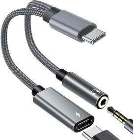 img 4 attached to 🎧 Аудиоадаптер USB C к 3,5 мм с зарядным устройством PD 60W, переходник Type C к гарнитурному разъему 3,5 мм с возможностью зарядки, совместимый с iPad Pro, Samsung S21, Pixel 4/3/2 XL, Galaxy Tab S7 +, MacBook Pro.