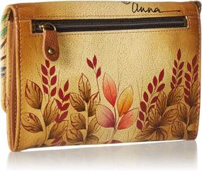img 3 attached to 👜 Anna by Anuschka Hand Painted Leather Women's Organizer: Clutch, Wristlet, Must-Have Accessory