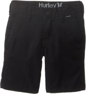 hurley little woven shorts black logo