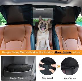 img 3 attached to 🐾 LOOBANI Dog Car Net Barrier with Adjustable Rope and Storage Bag: Ensuring Safe Driving by Preventing Pets and Kids from Distractions