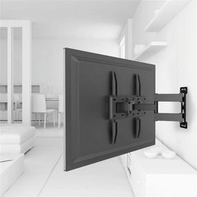 img 3 attached to 🖥️ WALI Full Motion TV Wall Mount Bracket for 23-55 inch LED, LCD, OLED Flat Screen TVs up to 99lbs - VESA 400x400mm, Tilting Display (FTM-1), Black