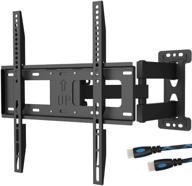 🖥️ wali full motion tv wall mount bracket for 23-55 inch led, lcd, oled flat screen tvs up to 99lbs - vesa 400x400mm, tilting display (ftm-1), black logo