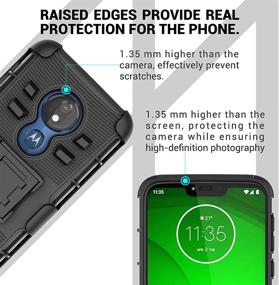 img 3 attached to Black ChangeJ Case for Motorola Moto G7 Power/Supra with Tempered Glass Screen Protector, Holster Belt Clip, and Amor Case - Enhanced SEO