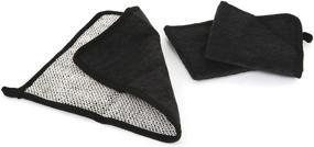 img 3 attached to 🧖 Evriholder Rustic Man Wash Cloths: Exfoliating Bath Product in Black - Pack of 3