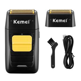 img 4 attached to 🪒 KEMEI Professional Electric Razor for Men: Cordless/Rechargeable Foil Shaver - Ultimate Precision and Convenience