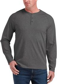 img 2 attached to Black Men's Clothing - Amazon Essentials Long Sleeve Henley Shirts