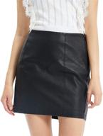 👗 leather pencil bodycon waist women's skirt by fahsyee logo