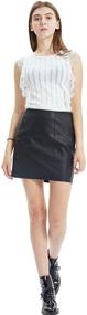 img 1 attached to 👗 Leather Pencil Bodycon Waist Women's Skirt by Fahsyee