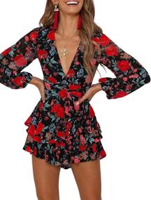 img 3 attached to AIMCOO Womens Jumpsuits Sleeves Rompers Women's Clothing and Jumpsuits, Rompers & Overalls