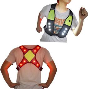 img 4 attached to FYLARFLY LED Light Up Reflective Running Vest - USB Rechargeable, Machine Washable, Adjustable Waist, Phone 🏃 Pocket - Flashing Motorcycle Vest for Men, Women, Kids - Safety Gear & Gifts for Runners, Walkers