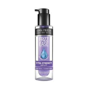 img 3 attached to 💆 Сыворотка для волос John Frieda Frizz Ease Extra Strength с экстрактом бамбука - питательный уход для сухих, поврежденных, непослушных волос, контроль над пушением, защита от тепла - 1,69 унции