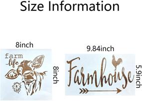 img 3 attached to 12-Piece Farmhouse Sign Stencils Set | Reusable Large Farm Theme Stencils for Wood Painting | Sunflower, Farm Truck, & Sheep Patterns