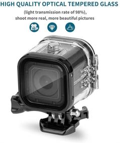 img 3 attached to 📸 Nechkitter 60m Dive Protective Housing Case for GoPro Hero 5 Session, Hero 4 Session, and Hero Session - Waterproof Housing Case with High Transmission