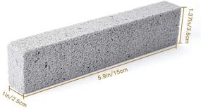 img 3 attached to 🧽 Dr.WOW Pumice Sticks for Cleaning - 6 Pack | Grey Pumice Scouring Pad for Rust and Grease Removal | Ideal for Household, Kitchen, Spa, Pool, Bathroom, and Toilet | Effective Household Cleaning Solution