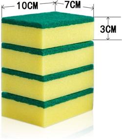 img 3 attached to 🧽 24-Pack Dual-Purpose Non-Scratch Cleaning Scrub Sponges for Kitchen Dishwashing