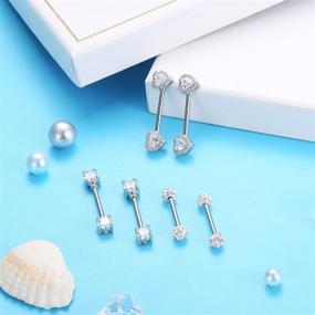 img 1 attached to 👙 JOERICA 14G Stainless Steel Nipple Rings and Belly Button Rings Set for Women - Stylish Nipplerings and Navel Jewelry Accessories for Piercing