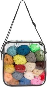 img 2 attached to 🧶 Large Clear Yarn Storage Bag - Knitting and Crochet Organizer Tote for Yarn, Needles, and Hooks