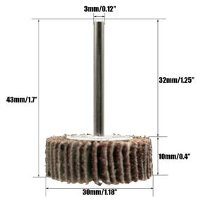 img 3 attached to 🛠️ Bardland 10-Piece Flap Wheel Set - 1.18"x0.4"x0.12", 120 Grit for Dremel Rotary Tools - HP, 120# 30x10x3