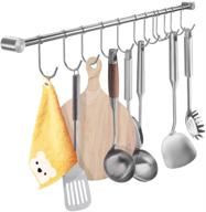 🍴 yihaixingwei utensil racks: 31.5-inch stainless steel kitchen hanger with sliding hooks for convenient pot and pan storage логотип