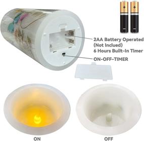 img 2 attached to 🕯️ SILVERSTRO LED Flameless Candle with Timer - Butterfly Embedded Real Wax Battery Operated Wedding Gift