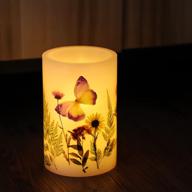 🕯️ silverstro led flameless candle with timer - butterfly embedded real wax battery operated wedding gift логотип