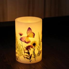 img 4 attached to 🕯️ SILVERSTRO LED Flameless Candle with Timer - Butterfly Embedded Real Wax Battery Operated Wedding Gift