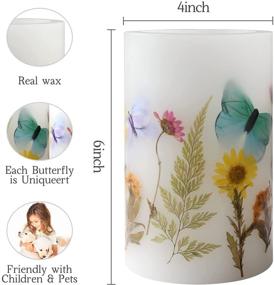 img 3 attached to 🕯️ SILVERSTRO LED Flameless Candle with Timer - Butterfly Embedded Real Wax Battery Operated Wedding Gift