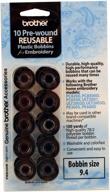 🧵 brother pwb200b prewound embroidery bobbin thread 10 piece set - black: the perfect embroidery companion! logo