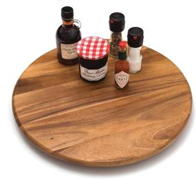 img 3 attached to Lipper International Acacia Wood 18-Inch Lazy Susan for Effortless Kitchen Rotation