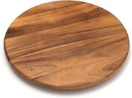 lipper international acacia wood 18-inch lazy susan for effortless kitchen rotation logo