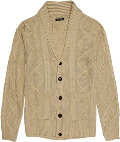 img 1 attached to Stylish COOFANDY Cardigan Sweater with Knitted Pockets for Men's Clothing and Shirts