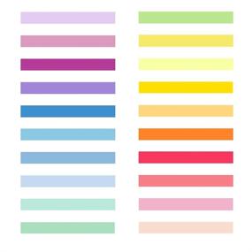 img 1 attached to VIVIQUEN Washi Tape Set - 20 Rolls Colored Masking Tape for Painting, DIY Scrapbook Designs – Rainbow Pastel Washi Tapes, Writable & Colorful!