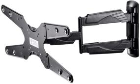 img 2 attached to 📺 Monoprice Full-Motion TV Wall Mount Bracket | Supports 24in-55in TVs, 77lbs | Max VESA 400x400 | Rotating, UL Certified - Select Series, Black