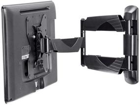 img 1 attached to 📺 Monoprice Full-Motion TV Wall Mount Bracket | Supports 24in-55in TVs, 77lbs | Max VESA 400x400 | Rotating, UL Certified - Select Series, Black