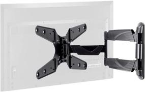 img 4 attached to 📺 Monoprice Full-Motion TV Wall Mount Bracket | Supports 24in-55in TVs, 77lbs | Max VESA 400x400 | Rotating, UL Certified - Select Series, Black